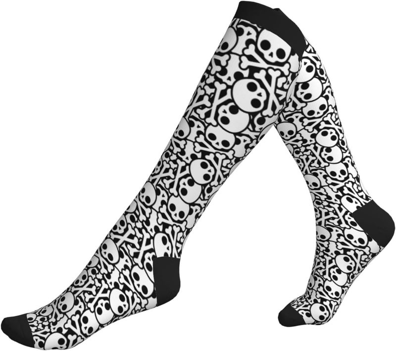 Figtihw Tie Dye Compression Socks Knee High Support Socks For Women Men Running Athletic Hiking - Image 2